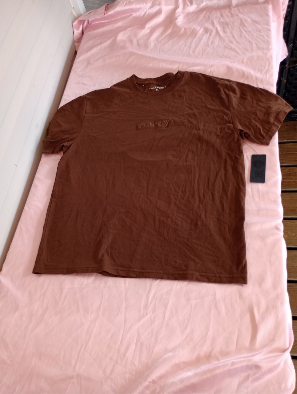 Ed Hardy Cocoa Brown Young Men's T-shirt Sz. XL